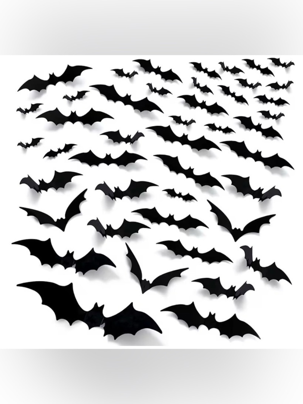 Halloween Bat Wall Stickers - Black Party Decorations